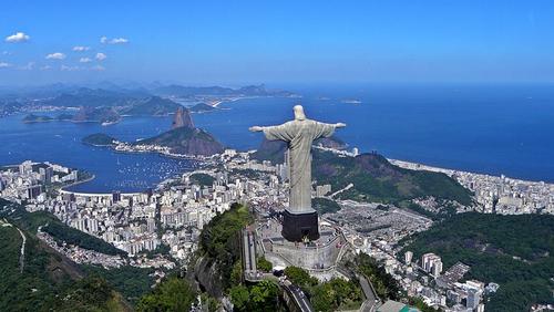 Rio de Janeiro vanaf het beeld van Christus de Verlosser